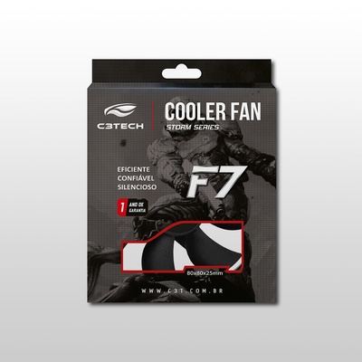COOLER 80X80 F7-50 BK STORM 8CM C3 TECH - Imagem 2