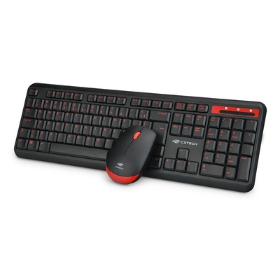 TECLADO E MOUSE SEM FIO C3 TECH K-W100BK PRETO - Imagem 4