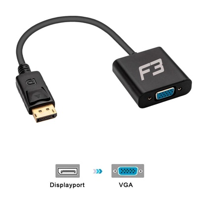 ADAPTADOR CONVERSOR DISPLAYPORT X VGA JC-CB-DVGA 621 F3 - Imagem 3