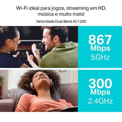 WIRELESS ROTEADOR TP LINK ARCHER C50 AC 1200 MBPS DUAL BAND - Imagem 4