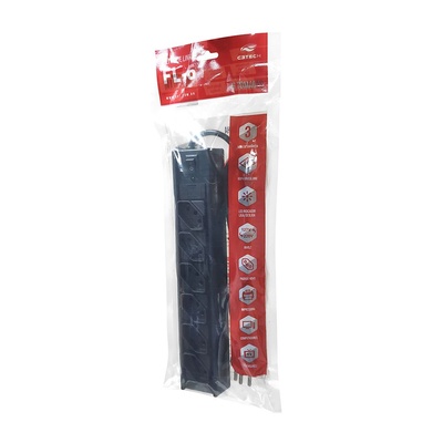 FILTRO DE LINHA 6 TOMADAS FL-61BK C3 TECH BLISTER PRETO - Imagem 5