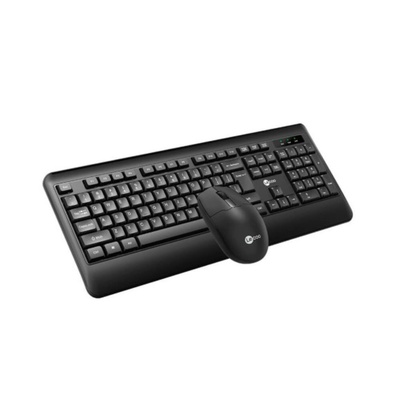 TECLADO E MOUSE SEM FIO LECOO KW202 PRETO - Imagem 3