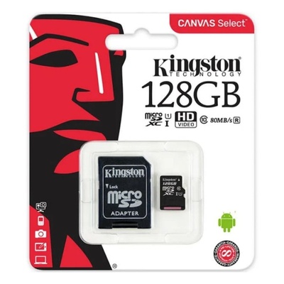 MICRO SD 128GB KINGSTON CLASSE 10 CANVAS 100MB/S 2X1 - Imagem 2
