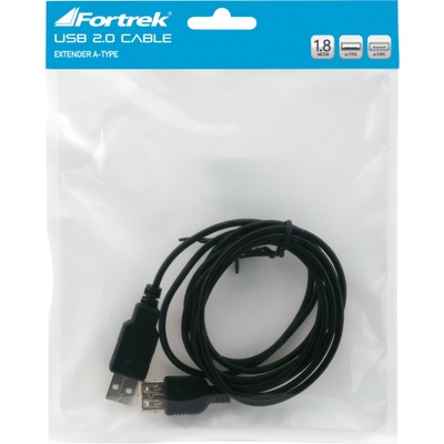 CABO EXTENSOR USB 2.0 A MACHO X A FEMEA 1,8 METROS USM-101 PRETO FORTREK - Imagem 2