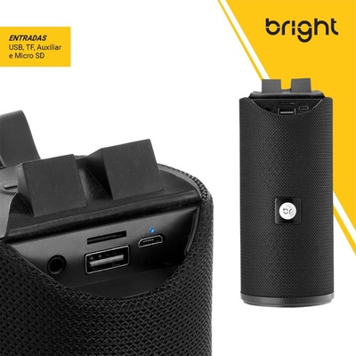 CAIXA DE SOM BLUETOOTH ENTRADA MICRO SD FM C01 BRIGHT - Imagem 5