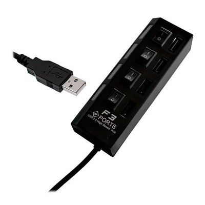 HUB 4 PORTAS USB 2.0 F3 JC HUB 401 CHAVEADOS - Imagem 3