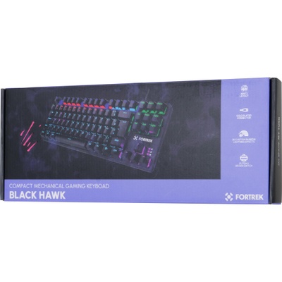 TECLADO GAMER USB MECÂNICO BLACK HAWK COMPACTO FORTREK - Imagem 3
