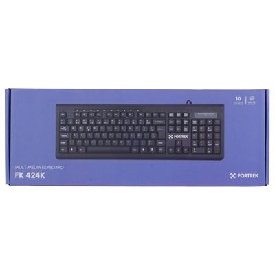 TECLADO USB MULTIMÍDIA MLK101 FK424K PRETO FORTREK - Imagem 4