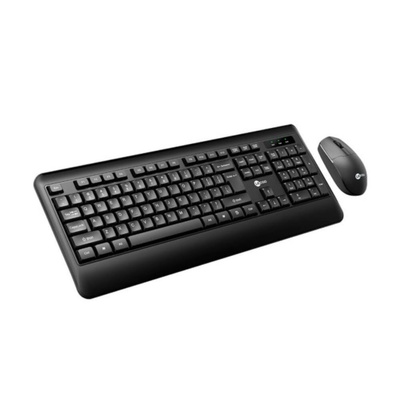 TECLADO E MOUSE SEM FIO LECOO KW202 PRETO - Imagem 2