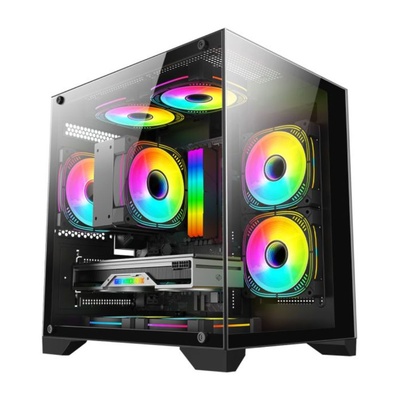 GABINETE GAMER MICRO ATX AQUARIO CG-0830 K-MEX PRETO - Imagem 2