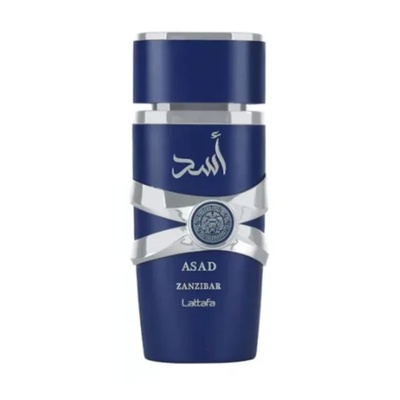 PERFUME LATTAFA ASAD ZANZIBAR AZUL MASCULINO EDP 100ML ARABE - Imagem 3