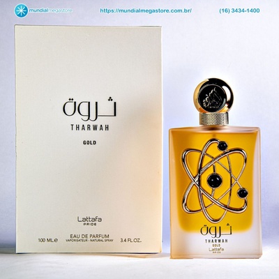 PERFUME LATTAFA PRIDE THARWAH GOLD FEMININO EDP 100ML ARABE - Imagem 4