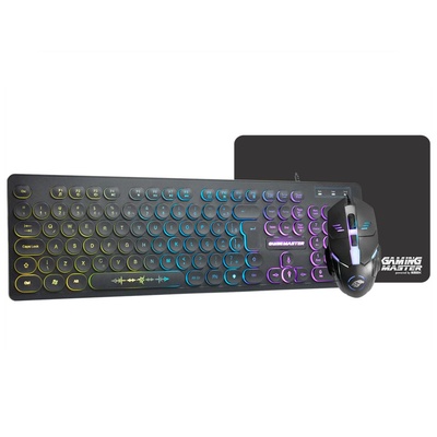 TECLADO E MOUSE GAMER RGB USB KM7628 + MOD734 +PAD FXX  K-MEX - Imagem 3