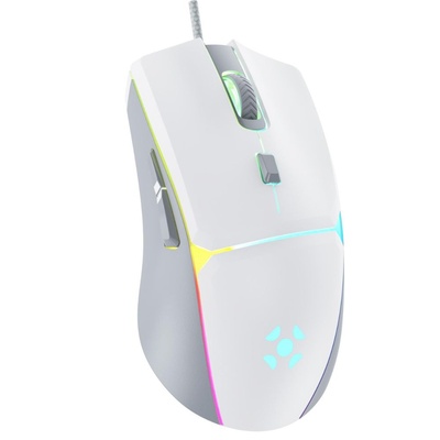 MOUSE USB GAMER CRUSADER RGB 7200DPI FORTREK BRANCO - Imagem 4