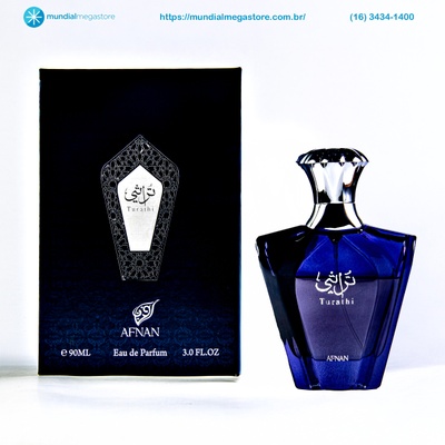 PERFUME AFNAN TURATHI BLUE MASCULINO EDP 90ML ARABE - Imagem 4