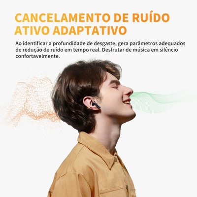 FONE DE OUVIDO AURICULAR BT QCY AILY BUDS PRO ANC BH23HT10A PRETO - Imagem 4