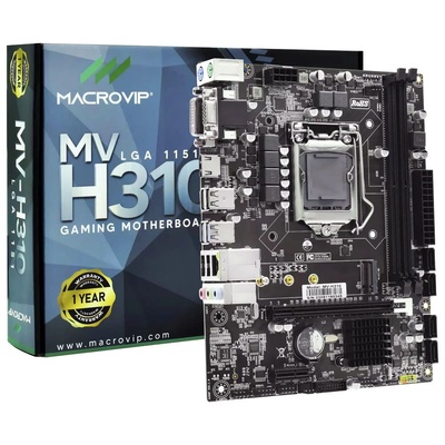 PLACA MÃE 1151 MACROVIP H310M M DVI/VGA/HDMI DDR4 G8/G9 - Imagem 2