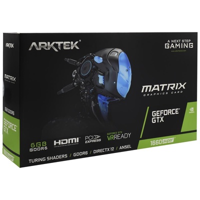 PLACA DE VÍDEO 6GB GTX1660 ARKTEK SUPER MATRIX GAMING DDR6 1530MHZ 192BITS - Imagem 3