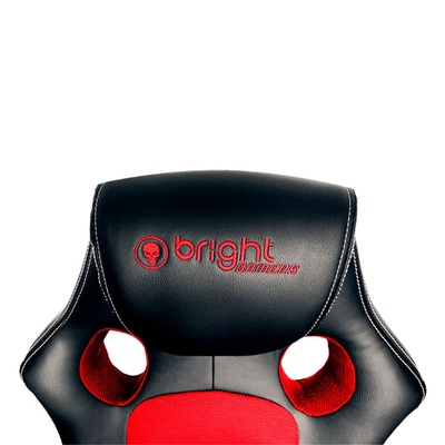 CADEIRA GAMER 02 BRIGHT PRETA E VERMELHA - Imagem 3