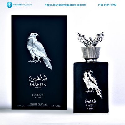 PERFUME LATTAFA SHAHEEN SILVER MASCULINO EDP 100ML ARABE - Imagem 3