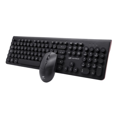 TECLADO E MOUSE SEM FIO C3 TECH K-W80BK PRETO - Imagem 3