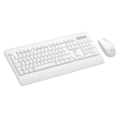 TECLADO E MOUSE SEM FIO LECOO KW202 BRANCO - Imagem 3