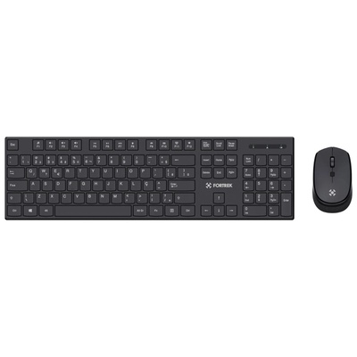 TECLADO E MOUSE SEM FIO CW11 FORTREK PRETO - Imagem 2