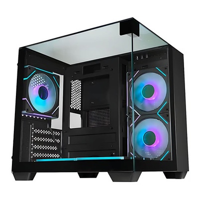 GABINETE GAMER MICRO ATX AQUARIO VISAO INFINITA 2 01X2 K-MEX PRETO - Imagem 2