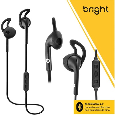 FONE DE OUVIDO AURICULAR BT COM MICROFONE 0481 BRIGHT - Imagem 2
