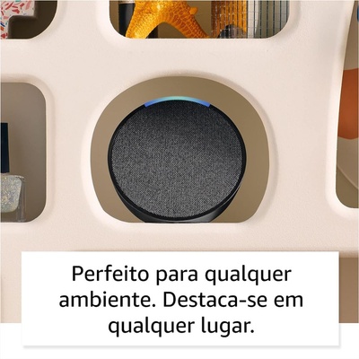 CAIXA DE SOM AMAZON SMART ALEXA ECHO POP CHARCOAL 1A PRETO - Imagem 5