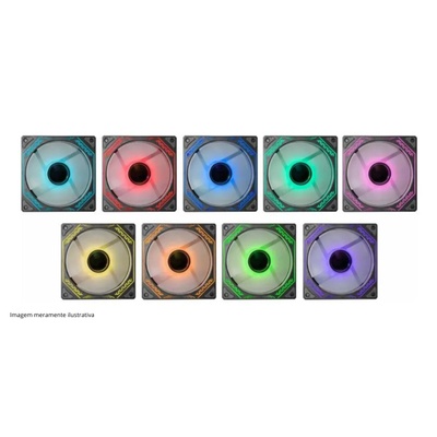 COOLER KIT 3 FANS 12MM ARGB COM CONTROLE E CONTROLADORA AAUA INFINITY GAMING MASTER - Imagem 3