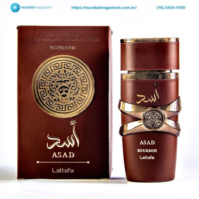 PERFUME LATTAFA ASAD BOURBON MASCULINO EDP 100ML ARABE - Imagem 3