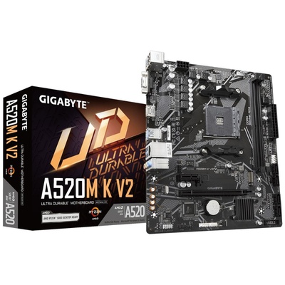 PLACA MÃE AM4 GIGABYTE AMD A520M K V2 M.2/HDMI/VGA DDR4 - Imagem 3