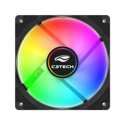 COOLER 12X12 F9-260BK RGB 12CM ARGB 6P C3 TECH - Imagem 3