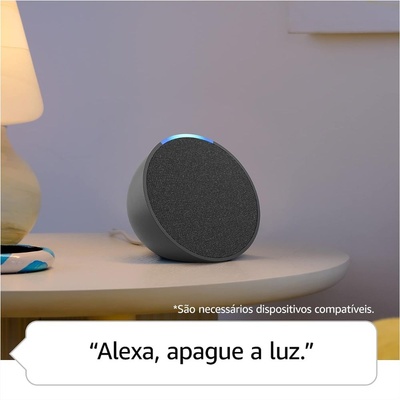 CAIXA DE SOM AMAZON SMART ALEXA ECHO POP CHARCOAL 1A PRETO - Imagem 3