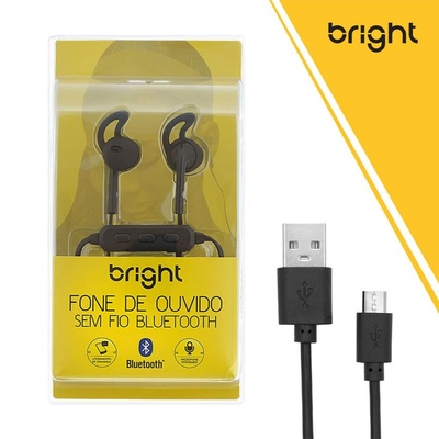 FONE DE OUVIDO AURICULAR BT COM MICROFONE 0481 BRIGHT - Imagem 5