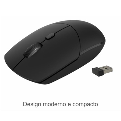 TECLADO E MOUSE SEM FIO KA6029 K-MEX PRETO - Imagem 2