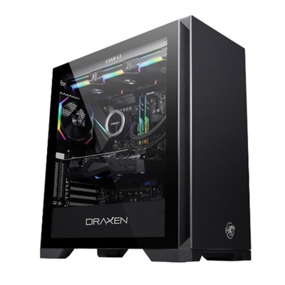 GABINETE GAMER ATX KHAMSA ARGB DRAXEN PRETO - Imagem 2