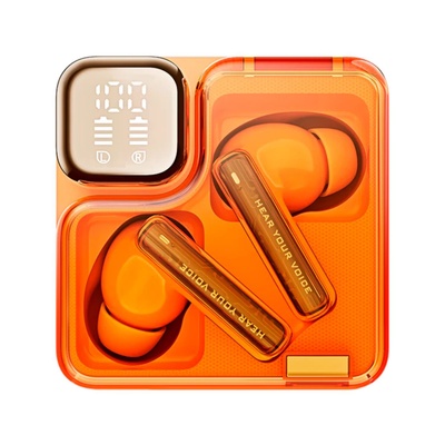 FONE DE OUVIDO AURICULAR BT QCY MELOBUDS NEO BH24QT31A LARANJA - Imagem 3