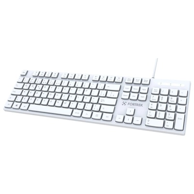 TECLADO USB SLIM K15 FORTREK BRANCO - Imagem 4