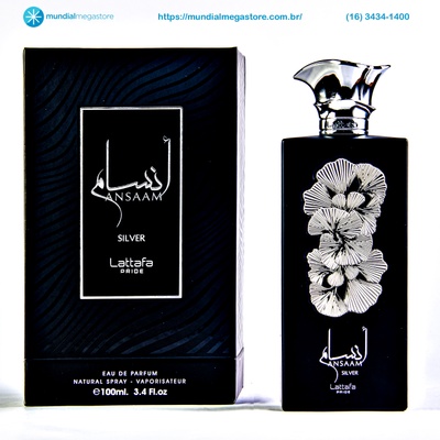 PERFUME LATTAFA ANSAAM SILVER MASCULINO EDP 100ML ARABE - Imagem 4