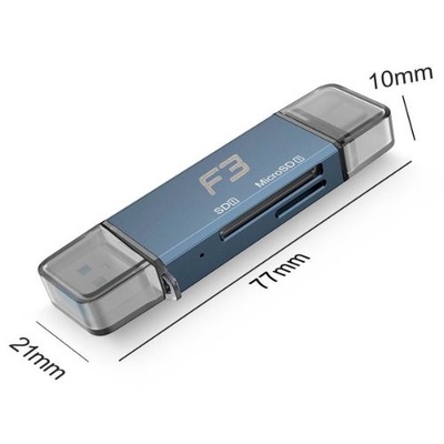 ADAPTADOR TYPE-C/USB 3.0 P/LEITOR DE CARTÃO SD MICRO SD JC-LT-TYC-U 307 F3 - Imagem 4