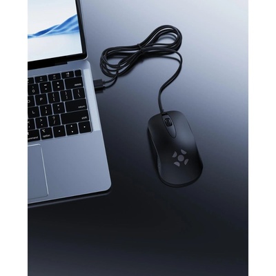 MOUSE USB 1200DPI M13 FORTREK PRETO - Imagem 5