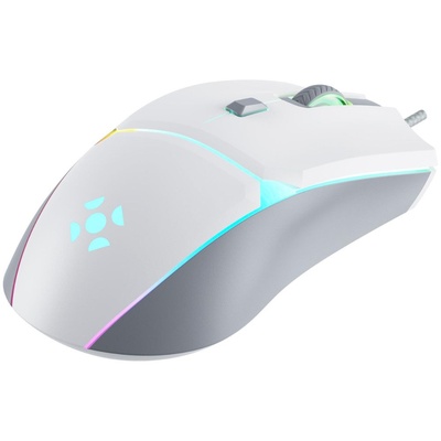 MOUSE USB GAMER CRUSADER RGB 7200DPI FORTREK BRANCO - Imagem 3