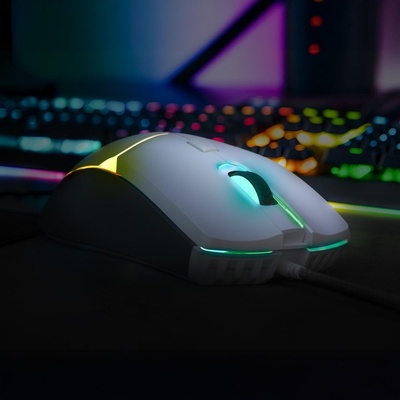 MOUSE USB GAMER CRUSADER RGB 7200DPI FORTREK BRANCO - Imagem 5