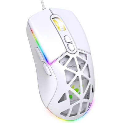MOUSE USB GAMER STRIKER RGB 12800DPI FORTREK BRANCO - Imagem 3