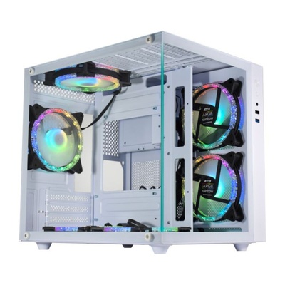 GABINETE GAMER MICRO ATX AQUARIO W2SB K-MEX BRANCO - Imagem 2