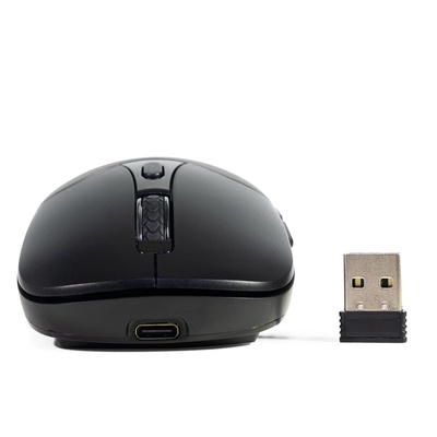 MOUSE SEM FIO RECARREGAVEL 1600DPI M-BT60BK PRETO C3TECH - Imagem 2