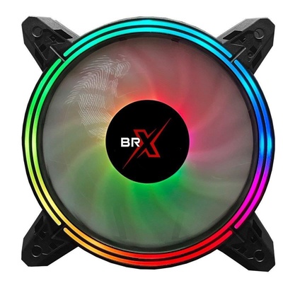 COOLER KIT 3 FANS 12MM ARGB COM CONTROLE E CONTROLADORA BRX - Imagem 2