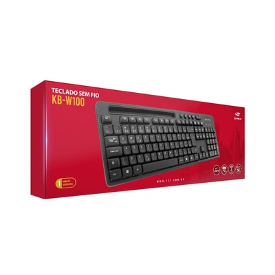 TECLADO SEM FIO C3 TECH KB-W100BK PRETO - Imagem 4